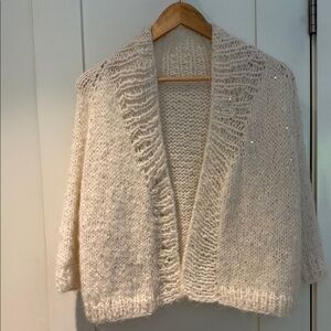 Handmade never worn Cream Knit Women's cardigan